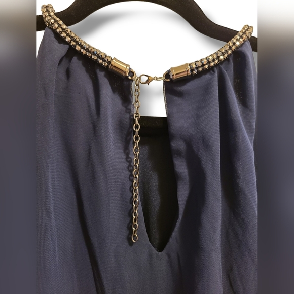 SLNY Chiffon Halter Dress NWT 6P - Picture 5 of 11